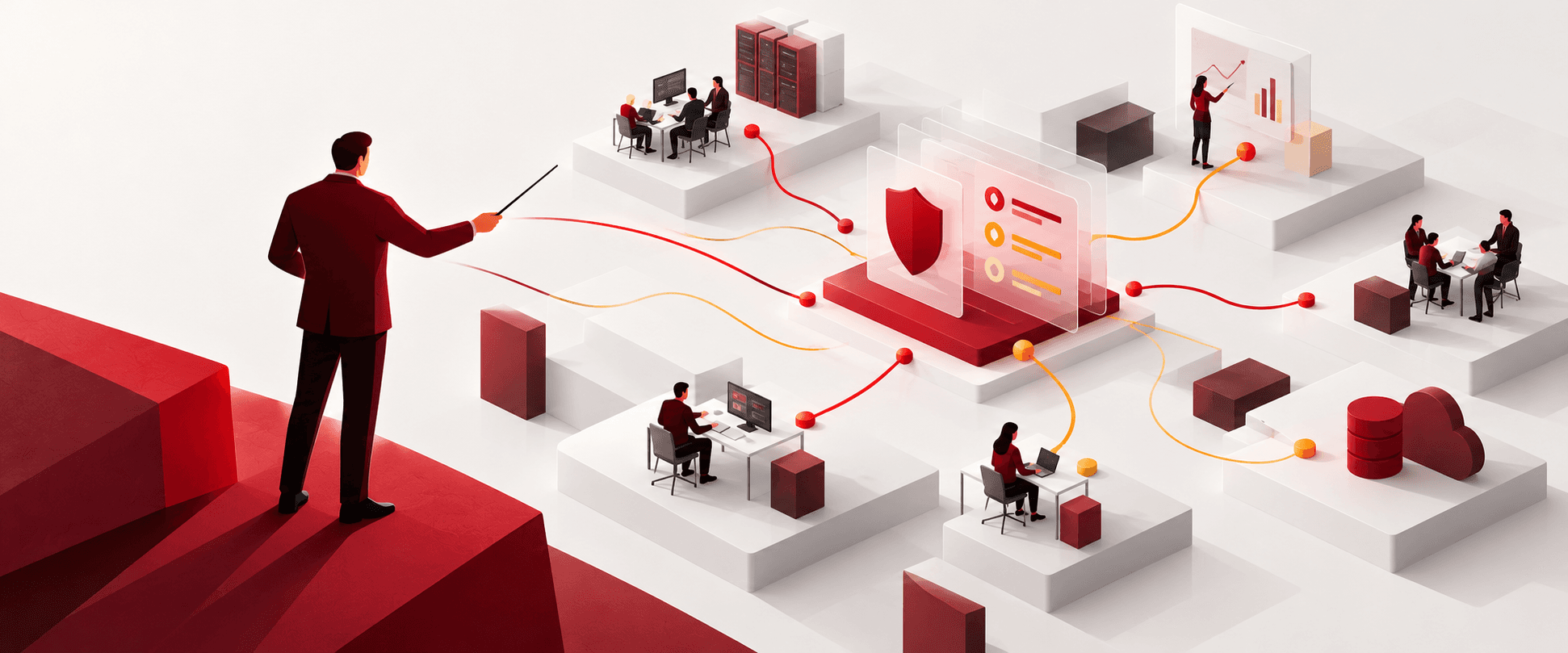 External cybersecurity leader coordinating security teams and priorities