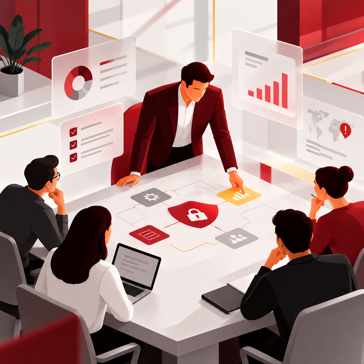External cybersecurity leader working with the management team